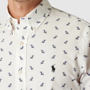 Polo Ralph Lauren Anchor stretch Cotton Button Down Shirt Men’s 2XB Long Sleeves